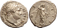 Roman Empire AR Denarius Hadrian, Victory, COS III -