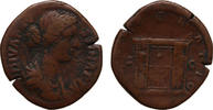 Roman Empire AE sestertius Diva Faustina Junior, Consecratio altar -