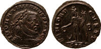 Roman Empire AE follis Galerius Maximianus as Augustus, Genius, Siscia -