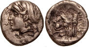 Greek drachm Mysia Kyzikos, Head of Kore / Soteira / Head of Lion -