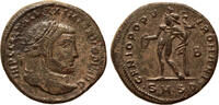 Roman Empire follis Galerius Maximianus as Augustus, Genius, Serdica -