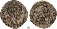 Roman Empire AR denarius Septimius Severus, Salvti Avgg, Salus seated -