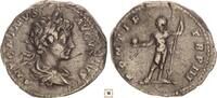 Roman Empire AR denarius Caracalla, PONTIF TRIP III, Sol standing -