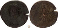 Roman Empire AE sestertius Trajan, ARAB AD Q, Arabia standing, camel to left -
