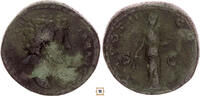 Roman Empire AE sestertius Marcus Aurelius as Caesar, Fides standing -