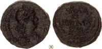 Roman Empire AE4 I. Theodosius, VOT/X/MVLT/XX in wreath -