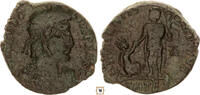 Roman Empire AE2 Theodosius I., REPARATIO REIPVB, Emperor raising turreted female kneeling left -