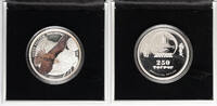 Mongolia 250 tugrik Saker Falcon w. coa in box -