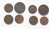 Italy-Lombardia-Venetia 1,3 centesimi lot of 4 pcs -