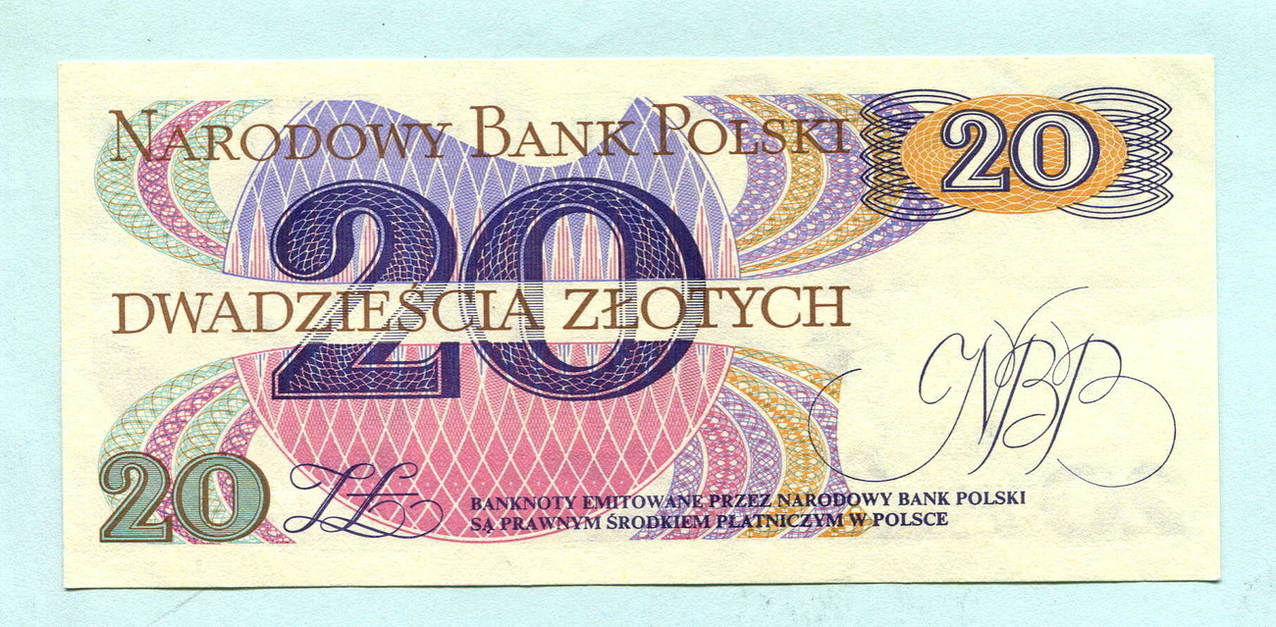 20 zlotych 1.6.1982 polen, unc