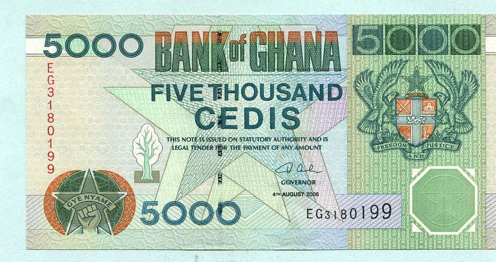 ghana, 5000 cedis 2006 i