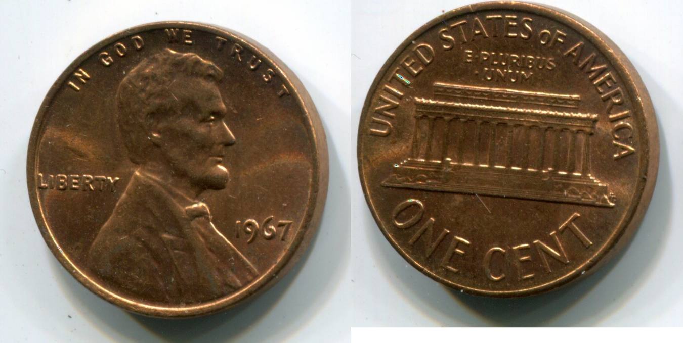 1 cent 1967 usa lincoln au