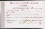 USA ~ Morris Canal and Banking Company of 1844 ~ -