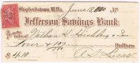 USA ~ Shepherdstown / Jefferson Savings Bank ~ -
