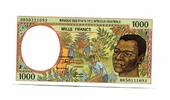 Zentralafrikanische Staaten, 1000 Francs, Zentralafrikanisch Rep., -