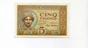 Madagaskar, 5 Francs, (1937), II+, 468.56 元 含增值税 ＋  83.67 元 运费
