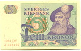 Schweden 5 Kronen/Kroner, -