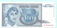 Jugoslawien, 100 Dinara -