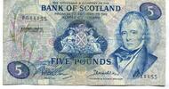 Schottland, 5 Pounds Bank of Scotland, -