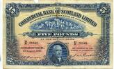 Schottland, 5 Pounds The Commercial Bank of Scotland Limited, -