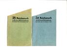 Deutsches Reich Münzrollpapier ~ 2,5 + 25 Reichsmark ~ -