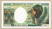 Tschad, 10000 Francs -