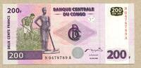 Kongo,Demokratische Republik, 200 Francs -