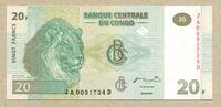Kongo,Demokratische Republik, 20 Francs -