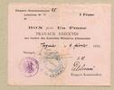 Deutschland, 1 Frank Etappen-Kommandantur 25, -