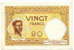 Madagaskar, 20 Francs (1937-47) SPECIMEN, II-III 4,016.26 元 含税 ＋  83.67 元 运费