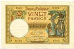 Madagaskar, 20 Francs o.J.(1937-47) III 497.85 元 含税 ＋  83.67 元 运费