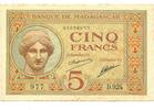 Madagaskar, 5 Francs o.J.(1937-47) III 920.39 元 含税 ＋  83.67 元 运费