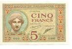 Madagaskar, 5 Francs o.J.(1937-47) SPECIMEN, II 2,468.32 元 含税 ＋  83.67 元 运费