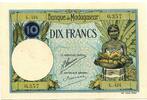 Madagaskar, 10 Francs o.J.(1937-47) unc- 1,338.75 元 含税 ＋  83.67 元 运费