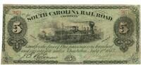 USA, 5 Dollars The South Carolina Rail Road Company, -
