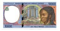 Zentralafrikanische Staaten, 10000 Francs Zentralafrikanische Republik, -