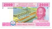 Zentralafrikanishe Staaten, 2000 Francs Äquatorial Guinea, -