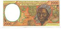 Zentralafrikanishe Staaten, 2000 Francs Äquatrial Guinea, -