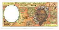 Zentralafrikanishe Staaten, 2000 Francs Äquatrial Guinea, -