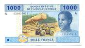 Zentralafrikanishe Staaten, 1000 Francs Gabon, -