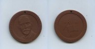 DDR/Dresden, Keramik-Medaille, Nationalpreiträger Pr.Dr.Dr.hc Barkhausen1881-1956, -