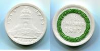 Leipzig, Porzellan Medaille 1913-1923 10 Jahre Völkerschlacht-Denkmal, -
