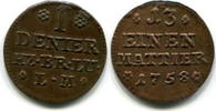 Braunschwei Wolfenbüttel, 1 Denier Carl I.1735-1780, -