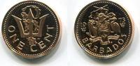 Barbados 1 Cent ~ Dreizack ~ -