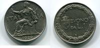 Italien 1 Lira ~ Vittorio Emanuele III. ~ -