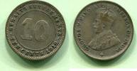 Straits Settlements 10 Cents Georg V., -