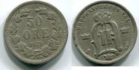 Schweden 50 Öre ~ Oskar II. ~ -