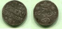 Hildesheim/Bistum, 4 Pfennig 1691 Jobst Edmund von Brabeck 1688-1702, ss 246.83 元 含税 ＋  83.67 元 运费