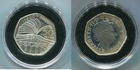 Großbritannien 50 Pence Silber ~ Piedfort - Elisabeth II. ~ -