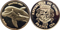 Kongo 100 Francs CFA Smallest Gold classics - Golden animals- The Dolphin- Delfin- -
